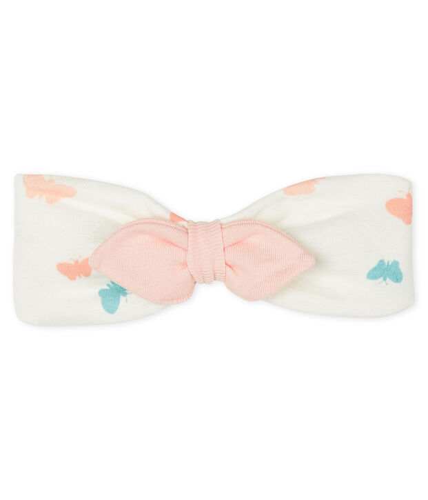 Bandeau cheveux b&eacute;b&eacute; fille blanc/multicouleur