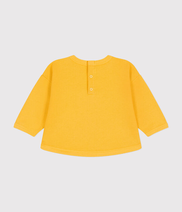 Sweatshirt en molleton b&eacute;b&eacute; jaune