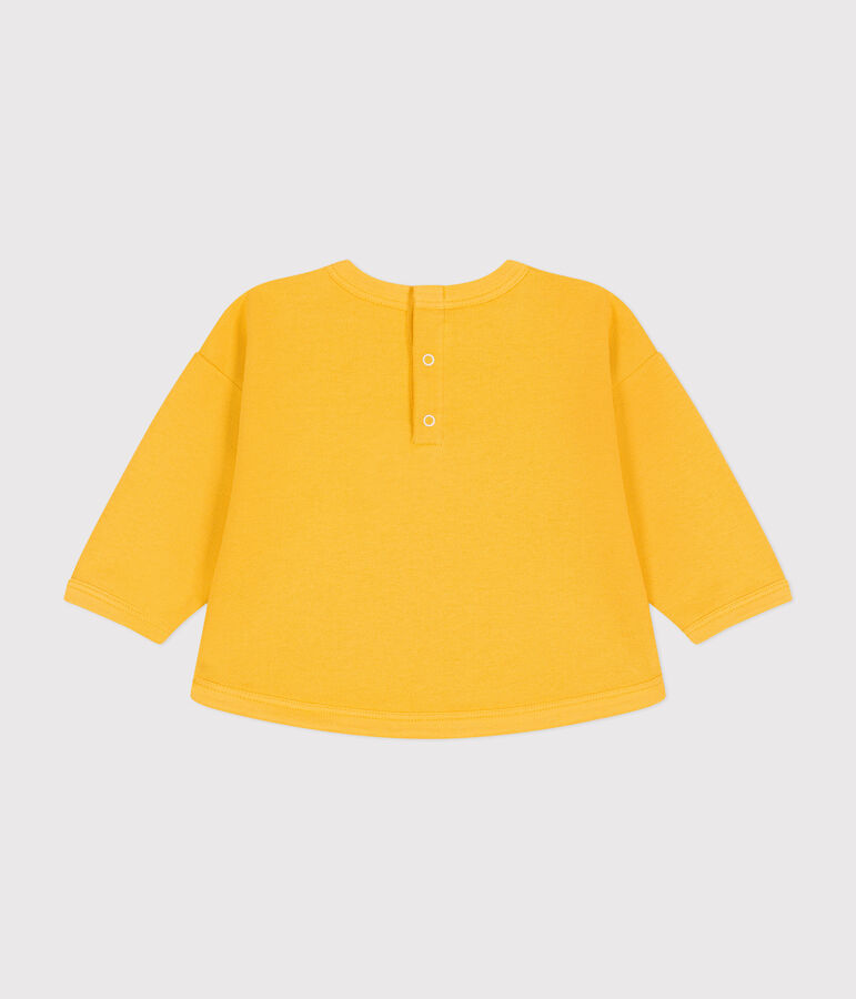 Sweatshirt en molleton b&eacute;b&eacute; jaune DAISY