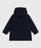 Parka enfant mi-longue unie bleu SMOKING