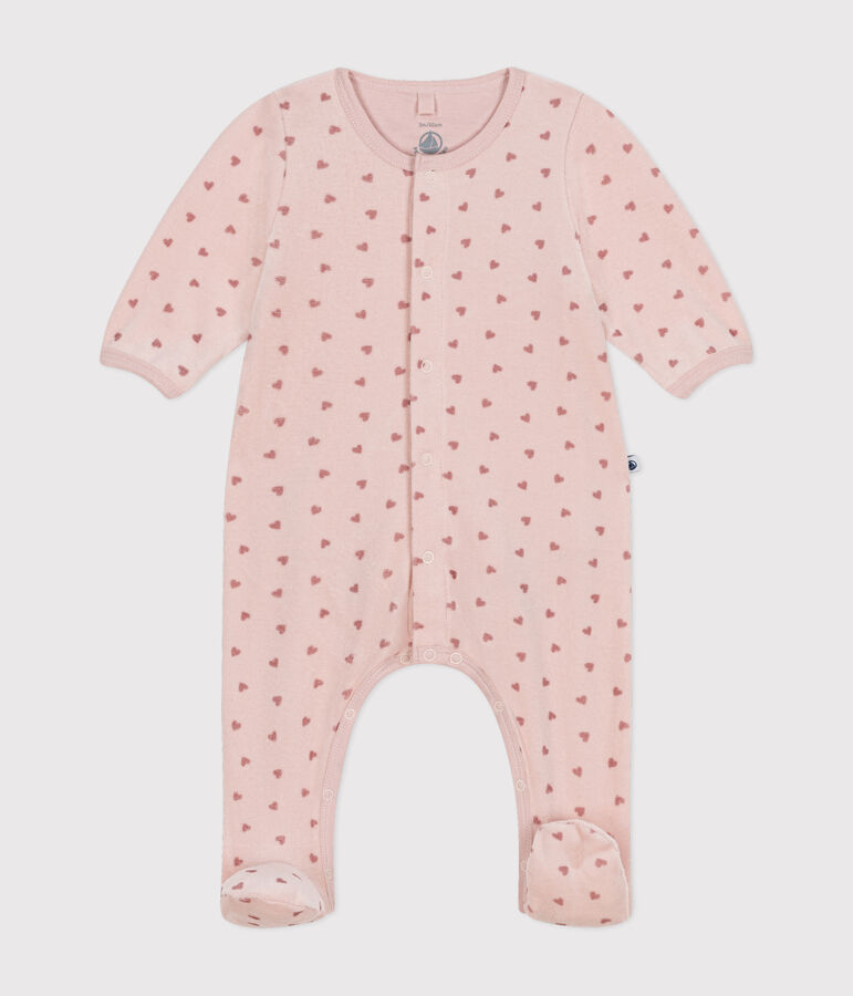 Bodyjama imprim&eacute; mini c&oelig;urs en velours b&eacute;b&eacute; rose SALINE/ ROSEWOOD