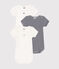 Lot de 3 bodies manches courtes en coton bébé variante 1