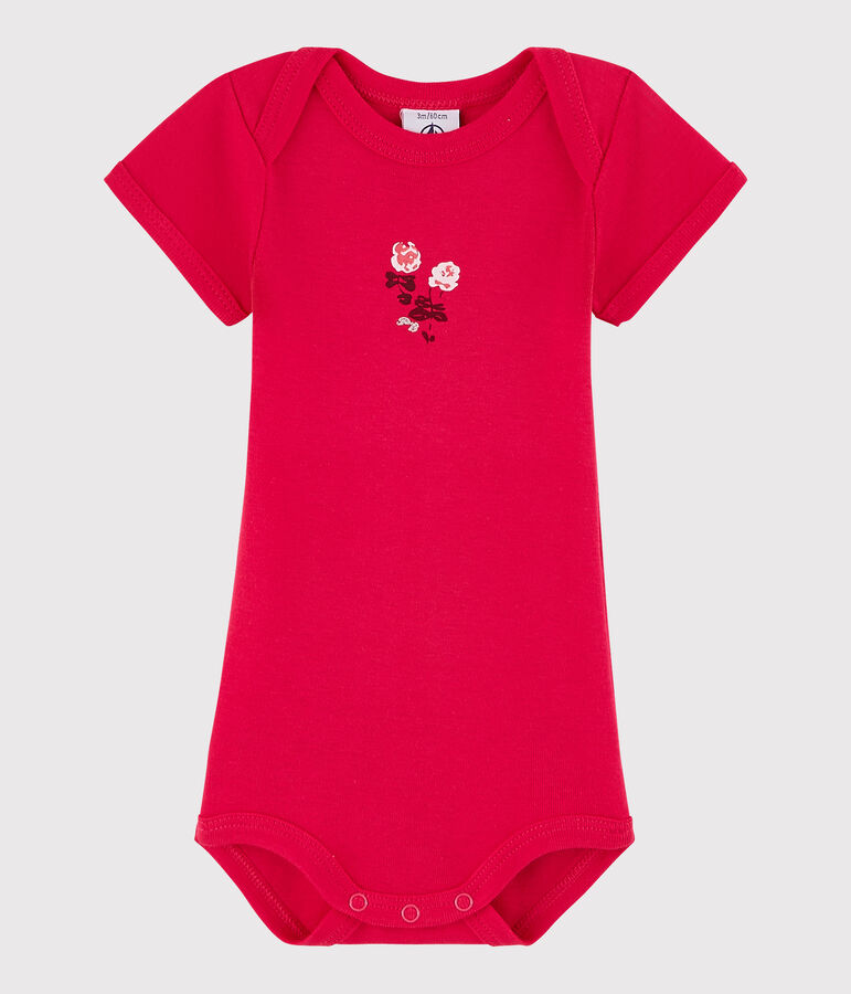 Body manches courtes b&eacute;b&eacute; gar&ccedil;on rose FLASHY