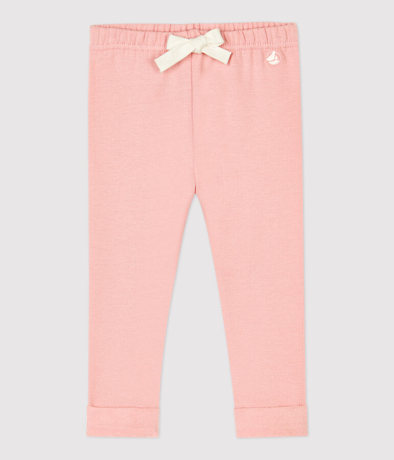 Pantalon en coton bio b&eacute;b&eacute;. rose CHARME