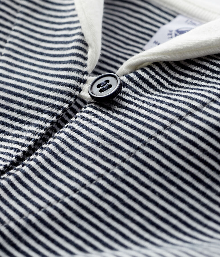 Tee-shirt milleraies b&eacute;b&eacute; gar&ccedil;on bleu/blanc