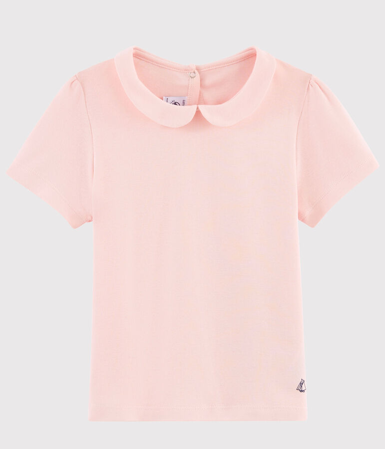 Tee-shirt manches courtes en coton enfant fille rose MINOIS