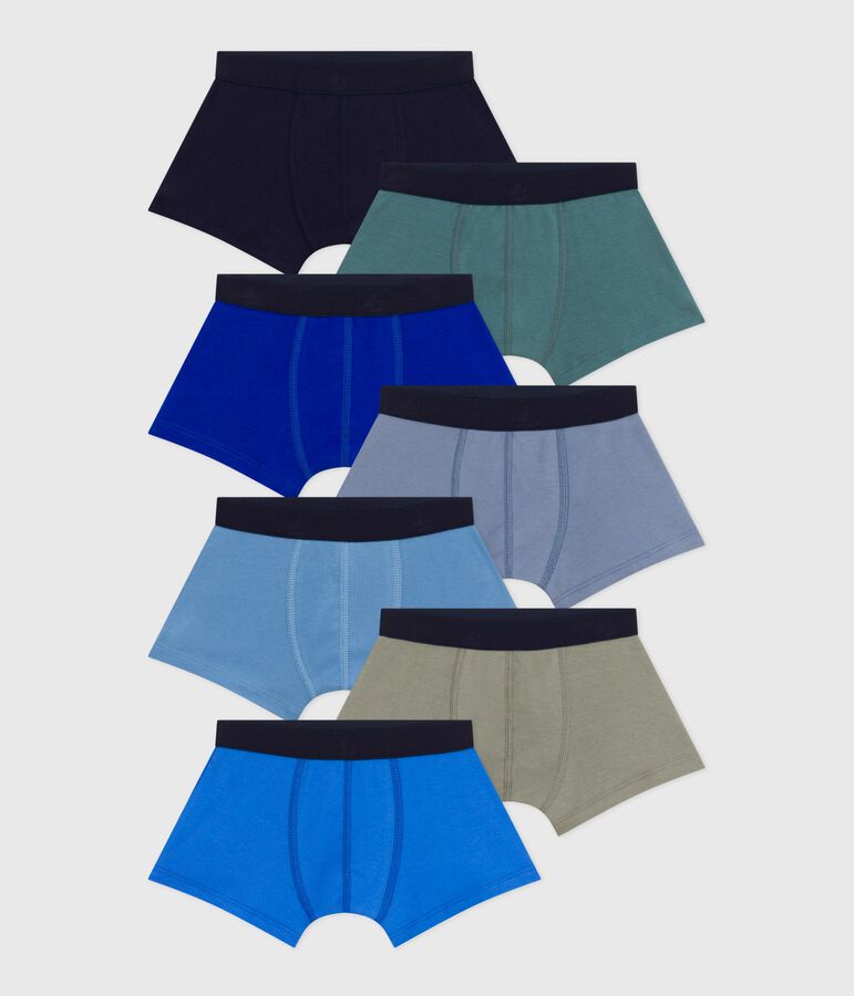 Lot de boxers enfant en coton uni variante 1