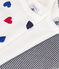 Lot de 3 bodies manches longues imprimé tricœurs en coton bébé variante 1
