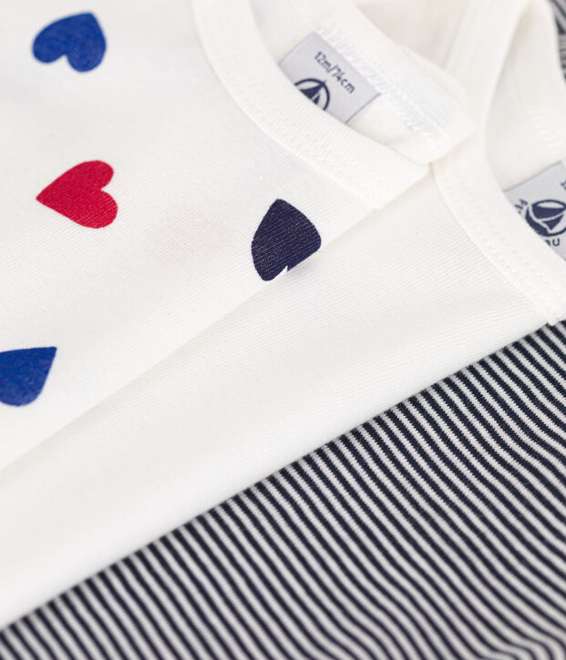 Lot de 3 bodies manches longues imprim&eacute; tric&oelig;urs en coton b&eacute;b&eacute; multicouleur