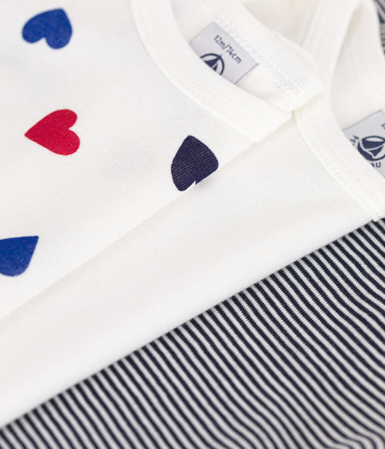 Lot de 3 bodies manches longues imprim&eacute; tric&oelig;urs en coton b&eacute;b&eacute; variante 1