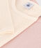 Lot de 2 tee shirts manches longues en coton ajouré petite fille variante 1