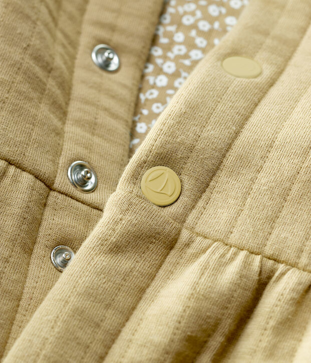 Combinaison longue matelass&eacute;e b&eacute;b&eacute;. beige