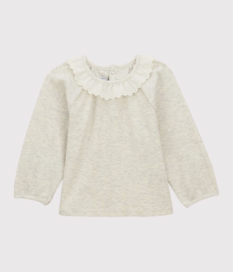 Blouse en coton b&eacute;b&eacute;. beige MONTELIMAR CHINE