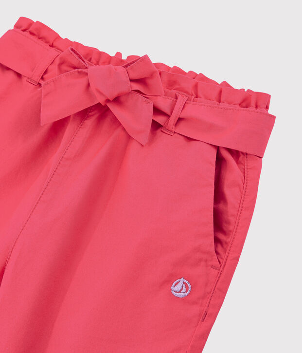 Pantalon en serge enfant fille rose