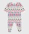 Pyjama zippé bébé en molleton gratté imprimé Noël MILK/ MULTICO