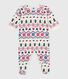 Pyjama zippé bébé en molleton gratté imprimé Noël