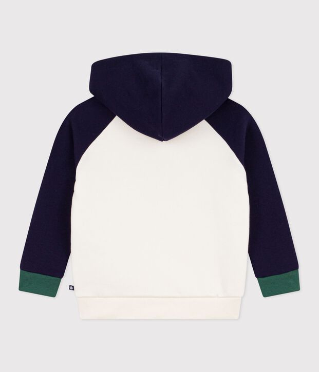 Sweatshirt enfant en coton imprim&eacute; &eacute;cru/multicouleur