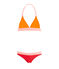 Maillot de bain 2 pièces écoresponsable enfant fille orange TIGER/blanc MULTICO