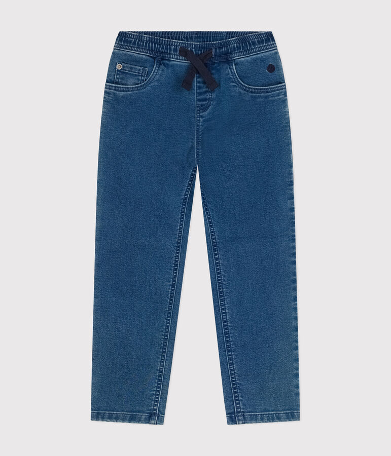 Pantalon regular en denim enfant gar&ccedil;on bleu BLEU DELAVE
