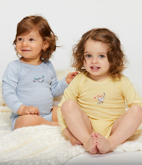 Lot de 5 bodies manches longues bébé fille variante 1