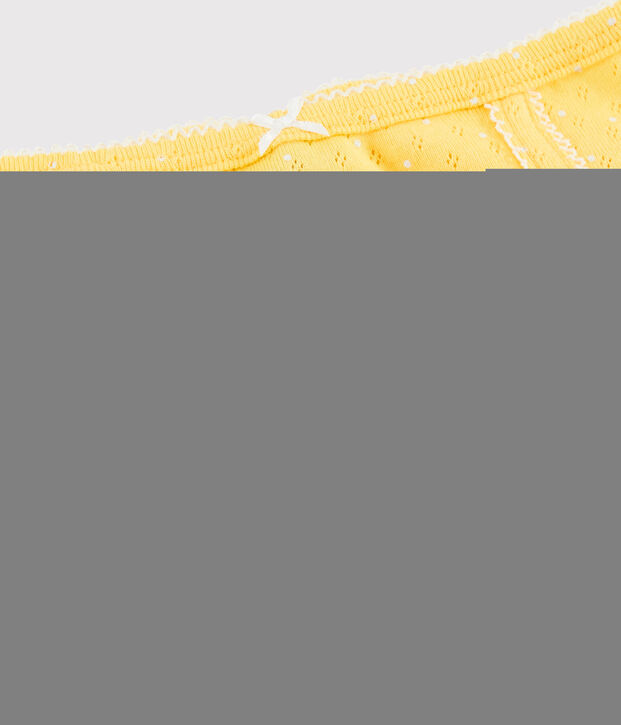 Lot de 3 culottes tailles hautes troutrou petite fille multicouleur