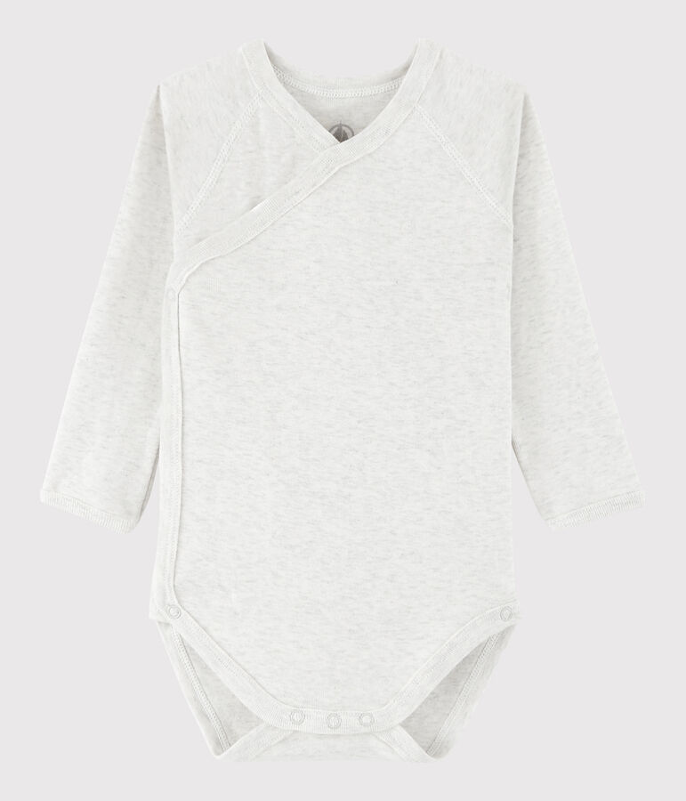 Body crois&eacute; manches longues b&eacute;b&eacute; fille-gar&ccedil;on beige