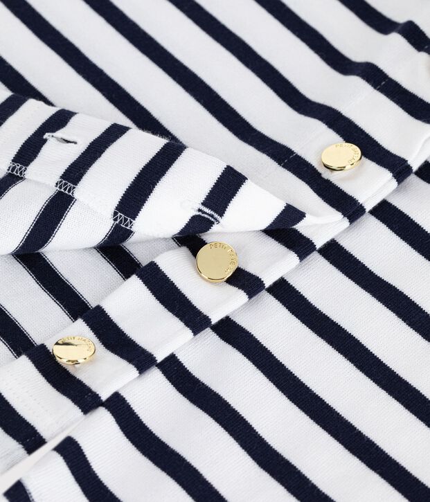 Marini&egrave;re femme en coton blanc/bleu