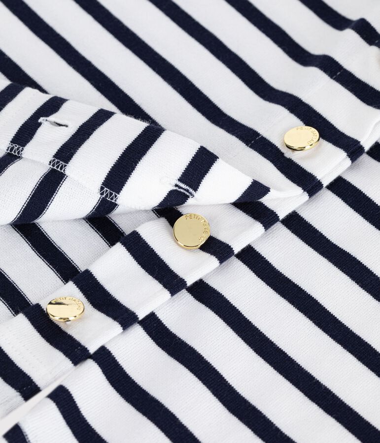 Marini&egrave;re femme en coton blanc MARSHMALLOW/bleu SMOKING