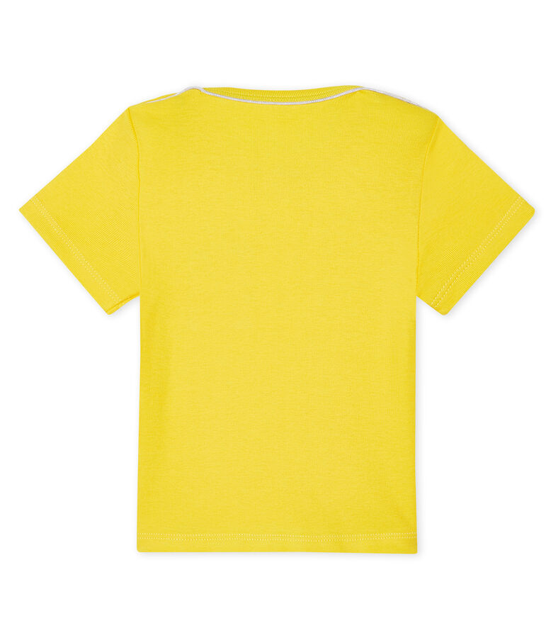 Tee shirt manches courtes b&eacute;b&eacute; gar&ccedil;on jaune