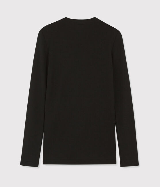 T-shirt col rond iconique en coton Femme noir NOIR