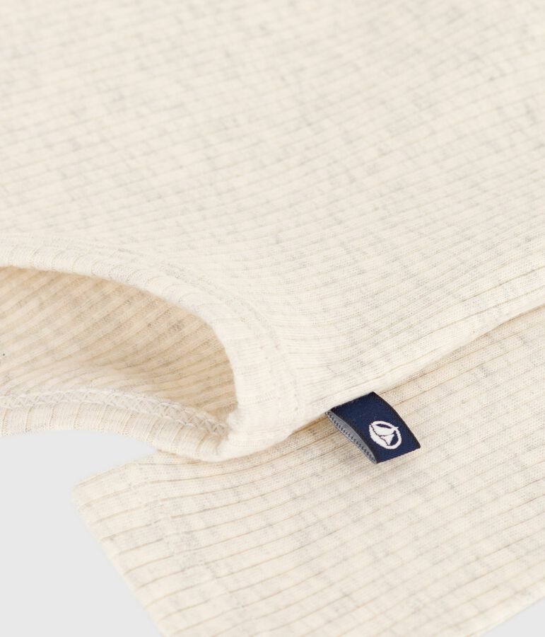 Body b&eacute;b&eacute; col roul&eacute; en coton uni beige MONTELIMAR CHINE