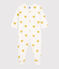 Dors-bien bébé cœurs jaunes en coton biologique blanc MARSHMALLOW/jaune OCRE
