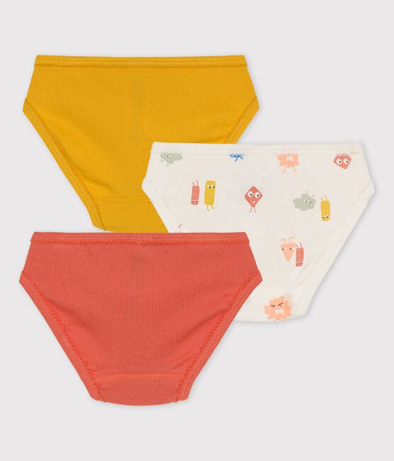Lot de 3 culottes petite fille émotions en coton et lyocell variante 1