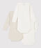 Lot de 3 bodies bébé en coton biologique. variante 1