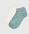 2 paires de chaussettes enfant fille en coton à pois variante 1