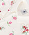 Pyjama bébé en coton avec col pétale fruits blanc MARSHMALLOW/blanc MULTICO
