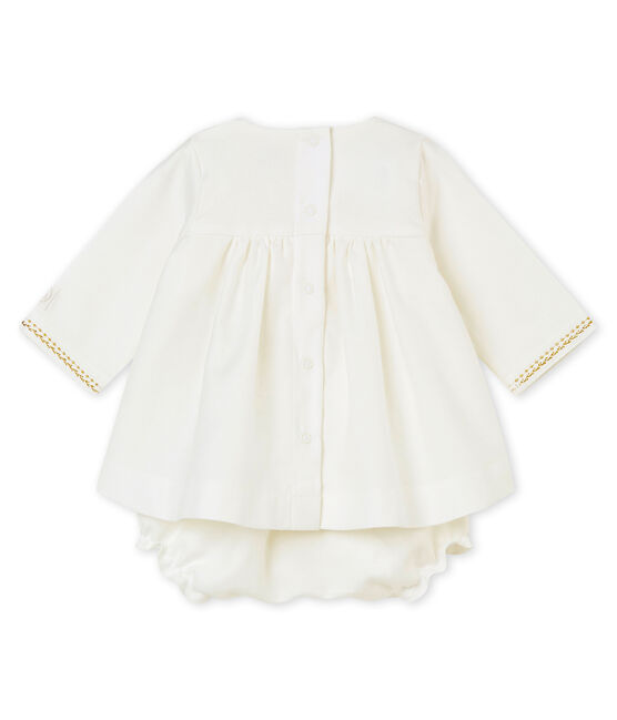 Robe et bloomer bébé fille blanc MARSHMALLOW