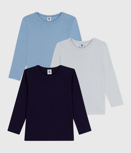 Lot de tee-shirts enfant en coton manches longues uni variante 1