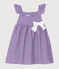 Robe bébé fille milleraies violet REAL/blanc MARSHMALLOW
