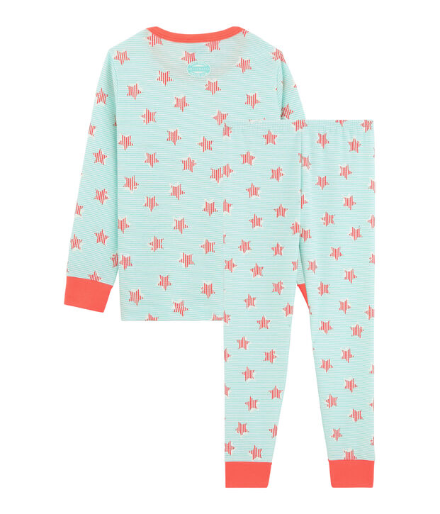 Pyjama enfant en c&ocirc;te blanc/multicouleur