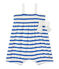 Combicourt bébé fille à bretelles blanc MARSHMALLOW/bleu PERSE