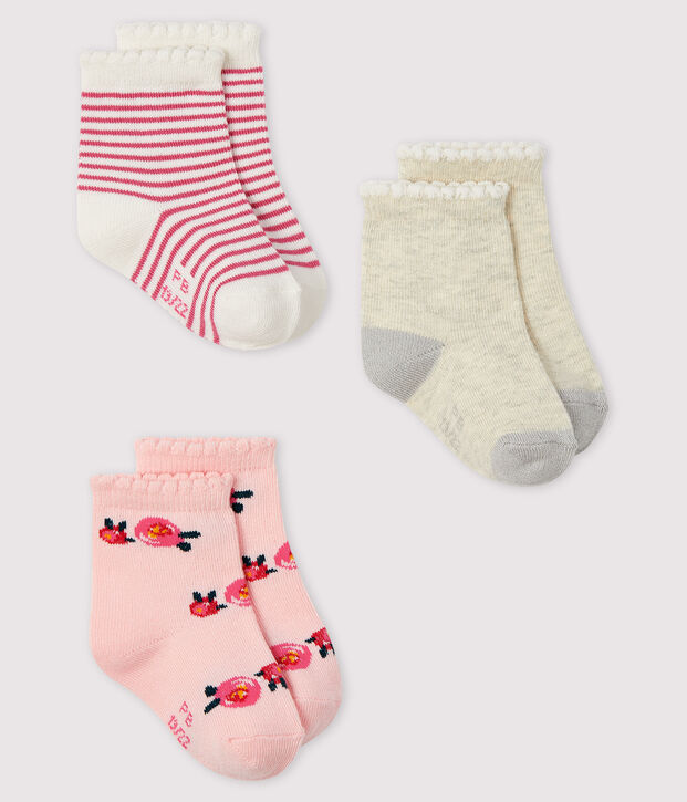 Lot de 3 paires de chaussettes b&eacute;b&eacute; multicouleur