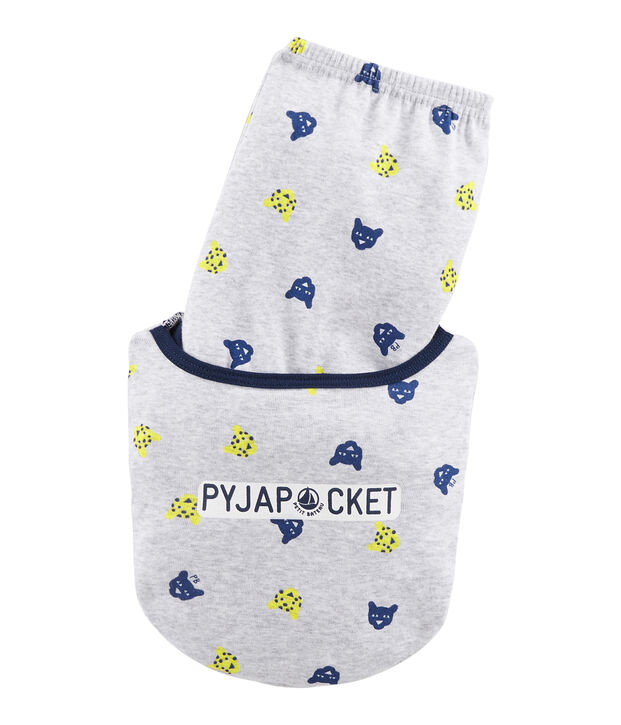 Pyjama petit gar&ccedil;on en c&ocirc;te gris/multicouleur