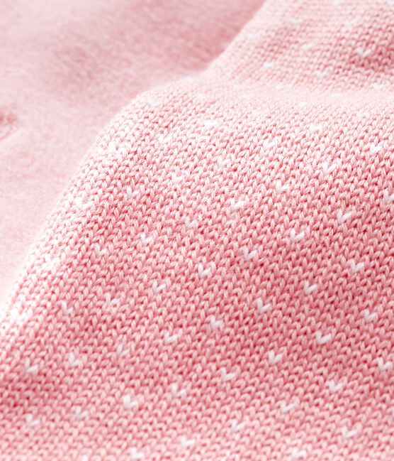 Echarpe bébé mixte doublée polaire rose CHARME/blanc MARSHMALLOW