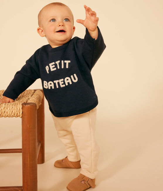 Sweatshirt en molleton bébé bleu SMOKING