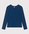 Tee-shirt LE DROIT col rond en coton Femme bleu INCOGNITO