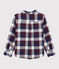Chemise à carreaux enfant garçon blanc MARSHMALLOW/blanc MULTICO