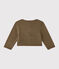 Boléro bébé fille en tricot marron SHITAKE