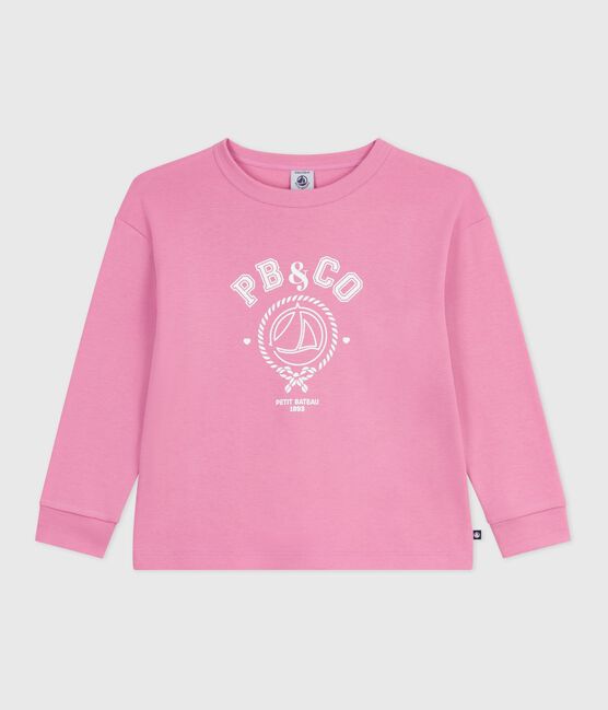 Tee-shirt enfant manches longues en coton imprimé BOUDOIR