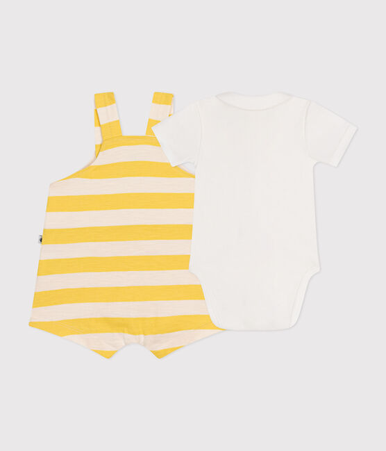 Ensemble salopette en jersey flammé bébé jaune NECTAR/ AVALANCHE